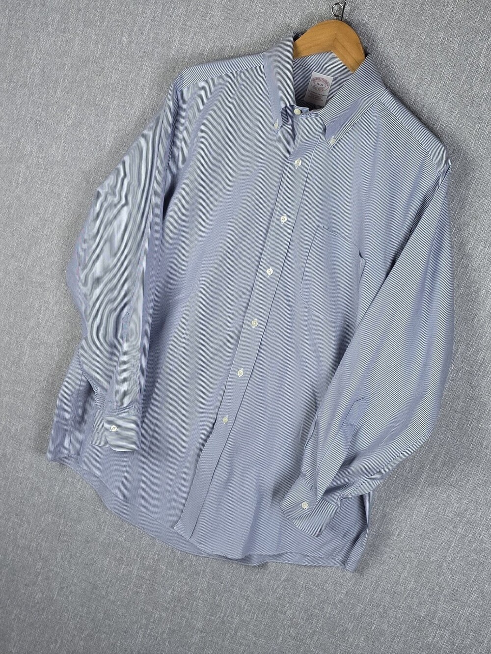 Brooks Brothers The Original Polo Shirt Blue/White Stripe Sz 16-33